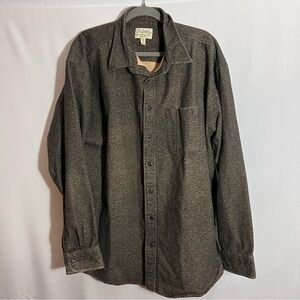 Cabela's Mens Soft Chamois Long Sleeve Button Up Shacket Size 2XLT Brown Thick